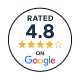 Logo 4.8 rated on Google Logo 4.8 rated on Google